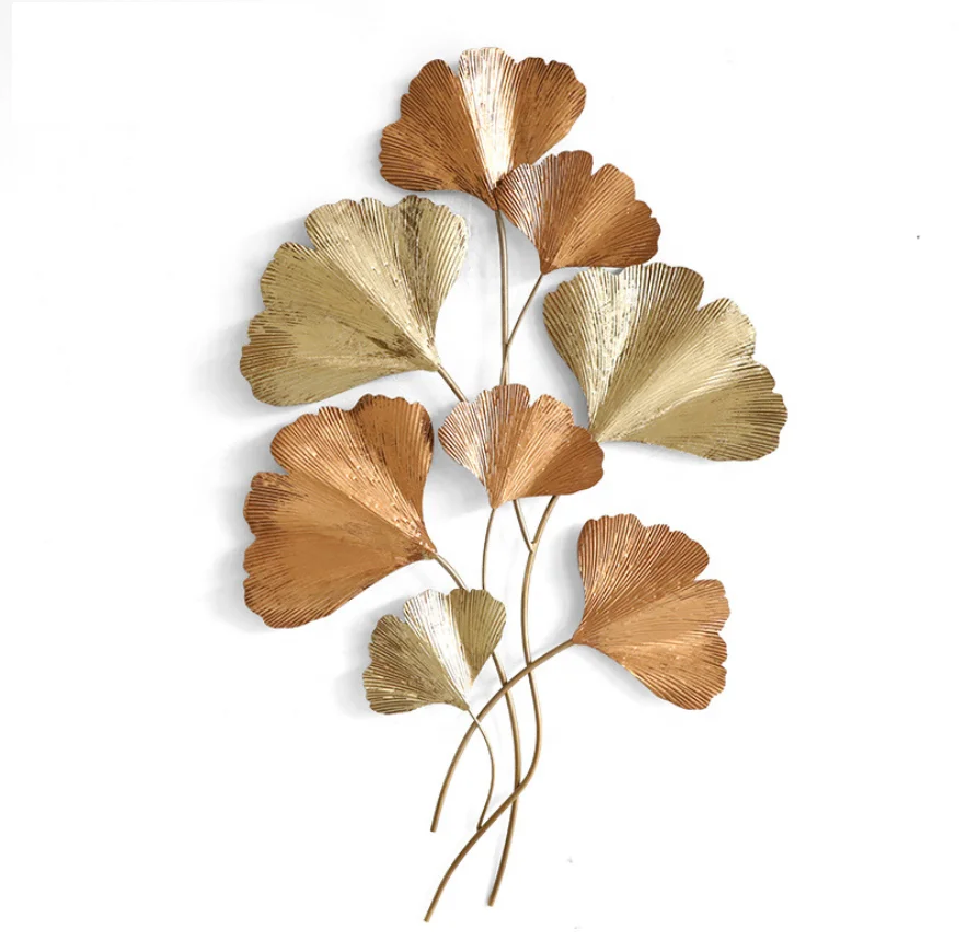 

Art Leaves Metal Items Wall Decoration For Home Decoration, Picture shows