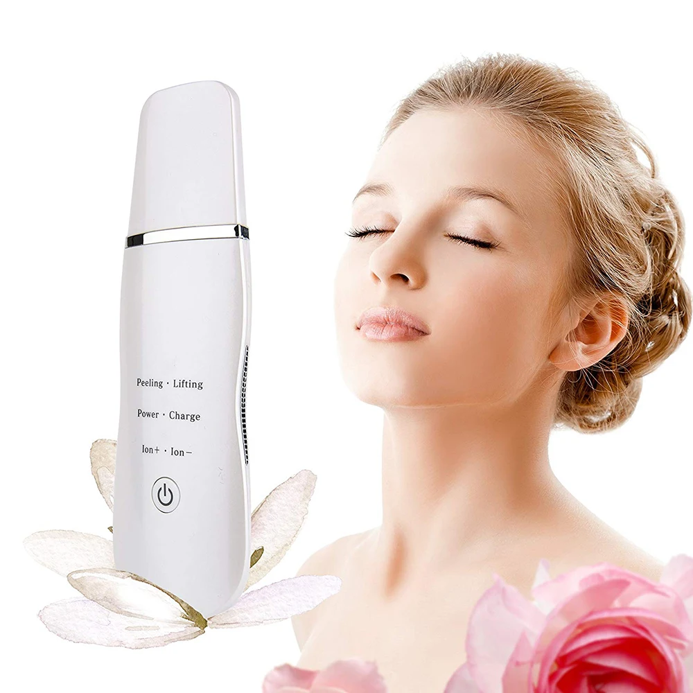 

Professional Ultrasonic Deep Pores Face Cleansing Peeling Machine Facial Cleaner Skin Scrubber, White / pink / purple / green
