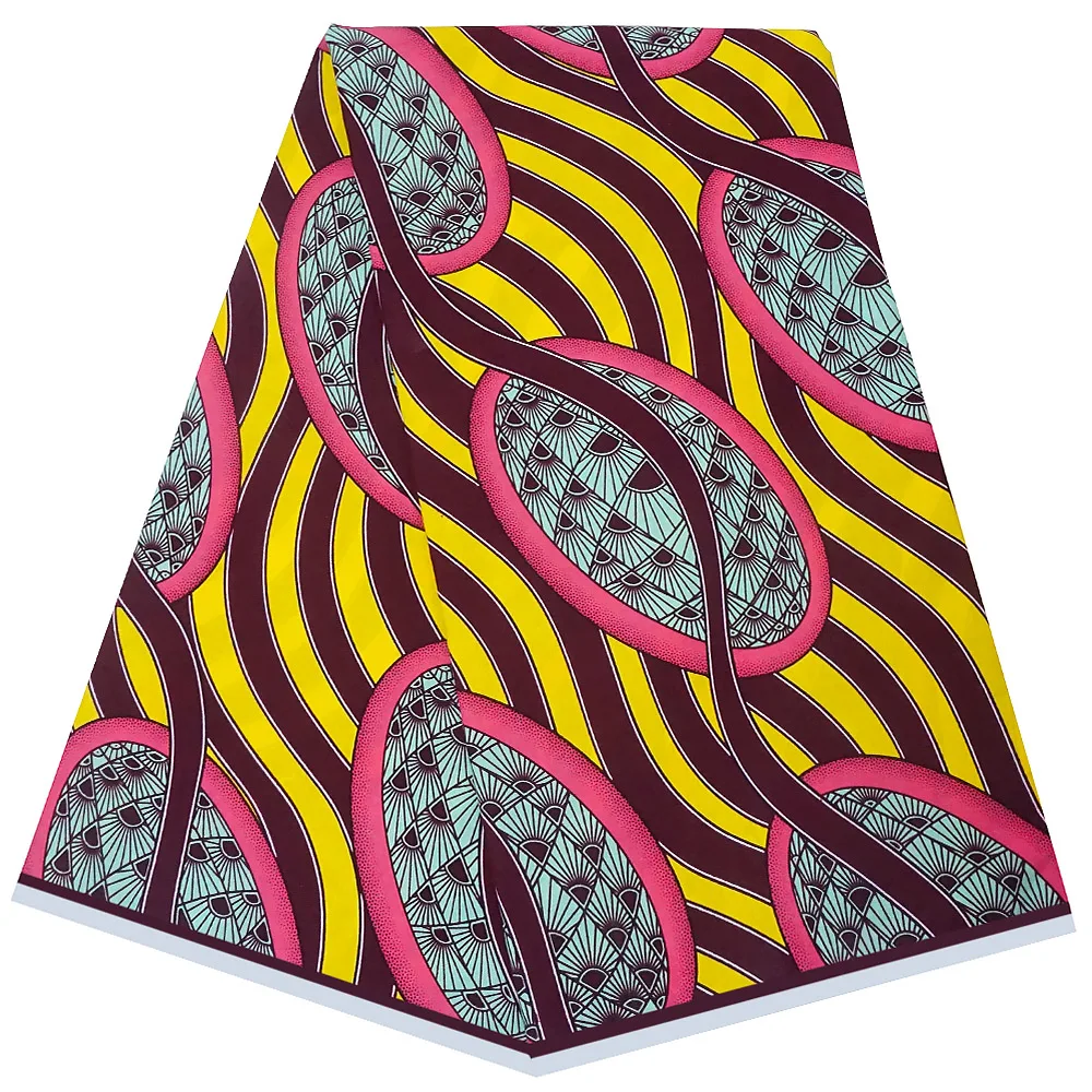 织物非洲蜡质印花尼日利亚名副其实的块状蜡质织物非洲印花织物a1372