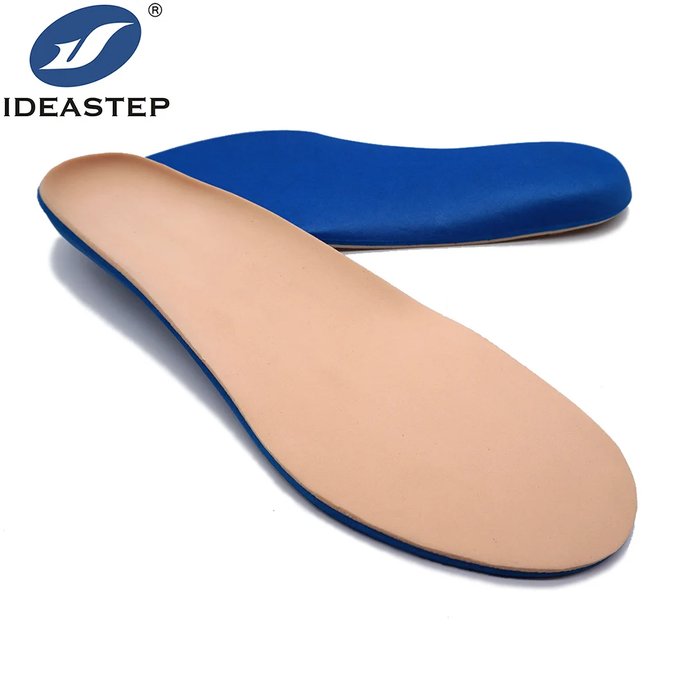 

Ideastep Non-smell Foam Arch Support Shoe Inserts Footcare Foot Skin Friendly Diabetic Insoles, Beige + blue