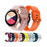 

2019 New Release Metal Buckle Official Strap 20mm watch band For samsung galaxy active 42mm silicone wrist bands