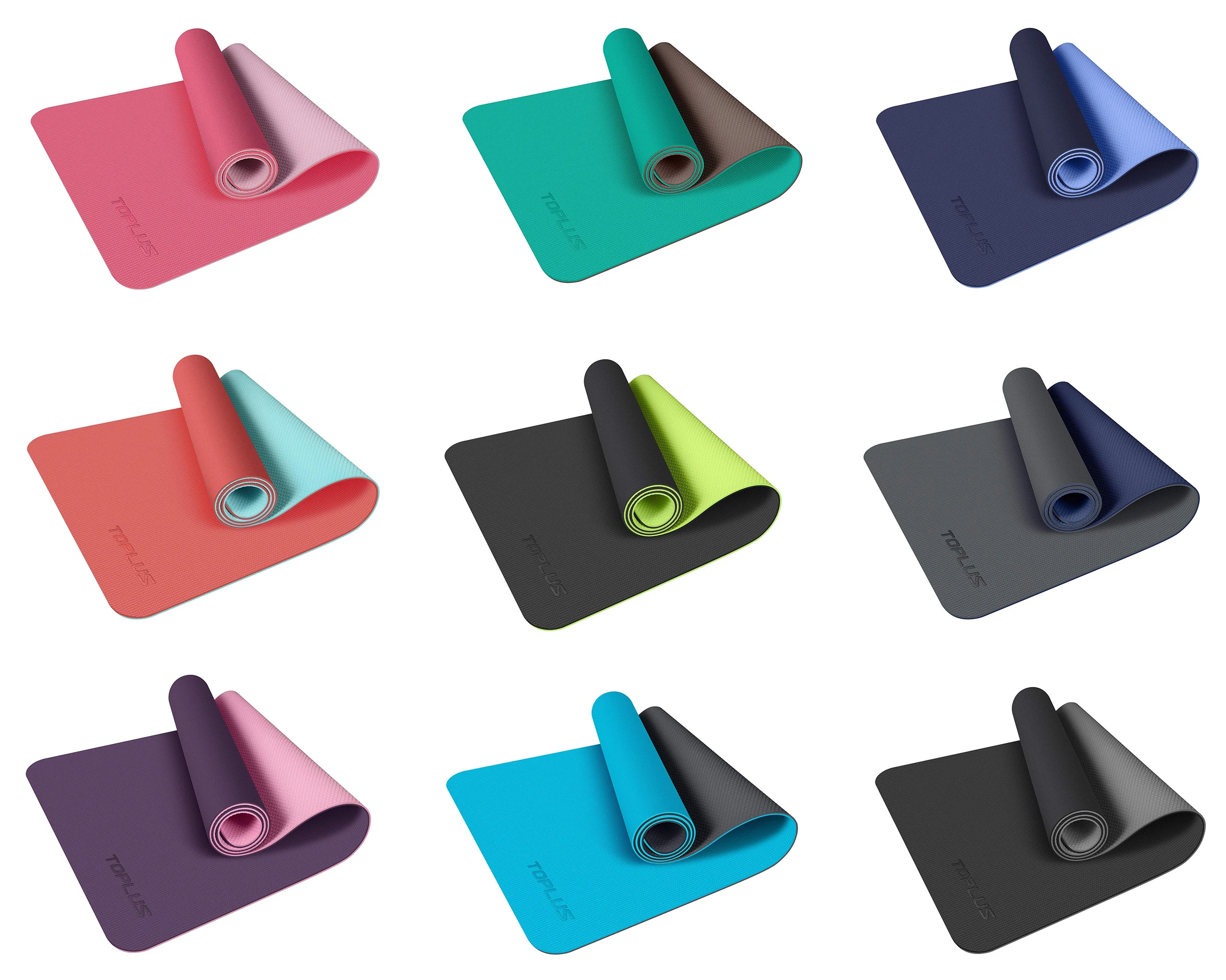 

TPE Material Textured Non Slip Eco Friendly Travel TPE Yoga Mat, Customized color