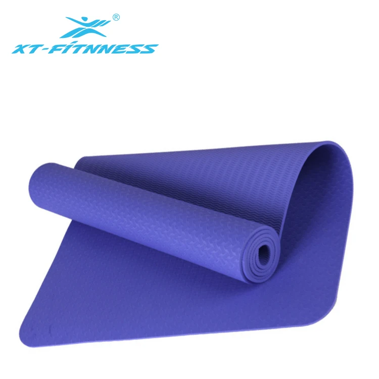 

Professional manufacturer black tpe non-slip yoga mat thick