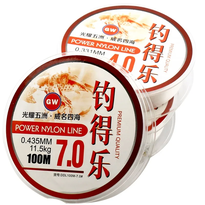 

New GW Monofilament Nylon 20 Lb 100M Super Strong Sinking Fishing Accessories Mainline Fishing Lines, White