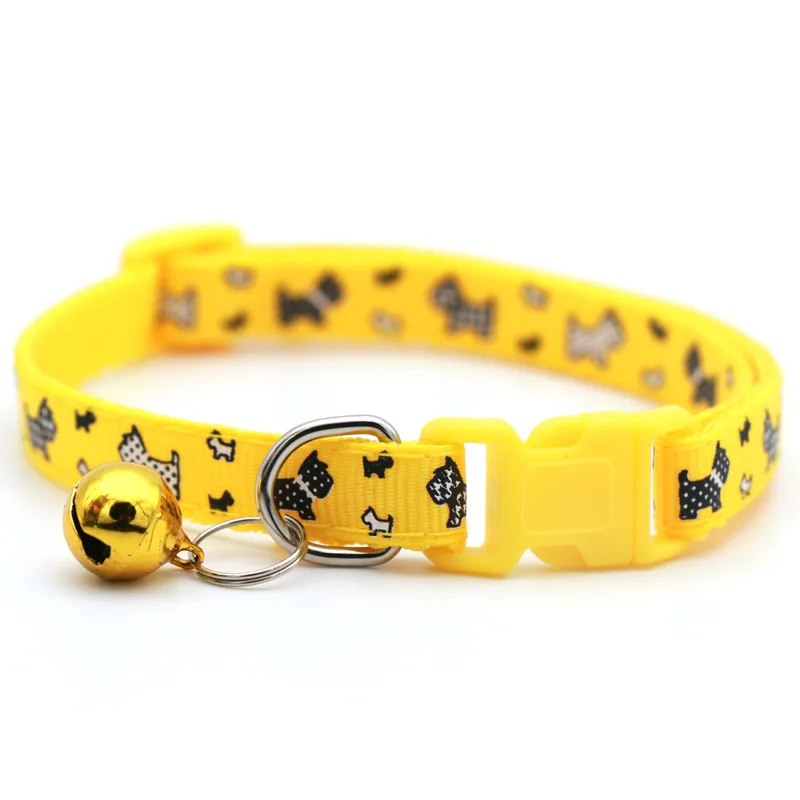 

Pet color plastic buckle print dog pet collar cat pet supplies