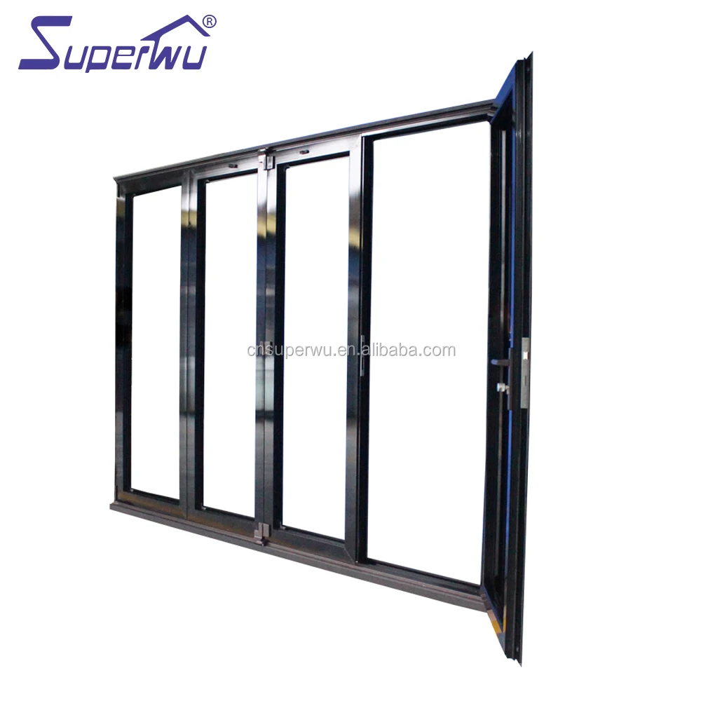 European double glazing aluminum bi folding doors price