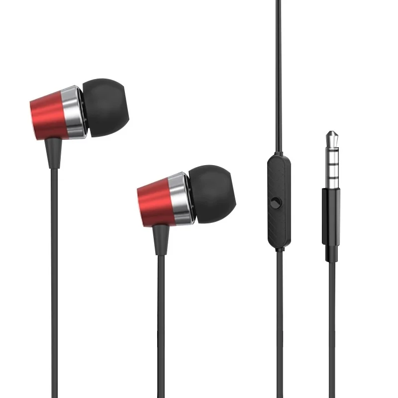 

PUJIMAX Drop shipping earphones headphones headsets with microphone wired headphone black white gold red cheap price earbuds, Black white red gold