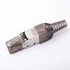 10 pin connector 90 degree CAT7 CAT8 FTP shielded glod plated 8p8c modular plug
