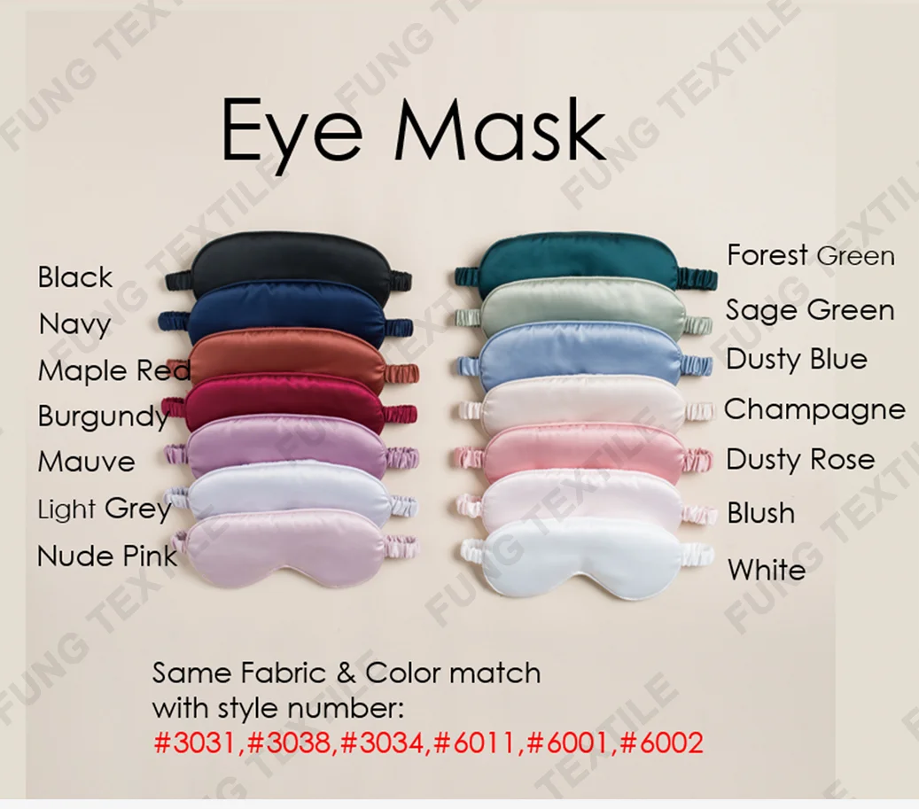 

High Quality 100% Satin Silk Sleeping Eye Mask, Many colors