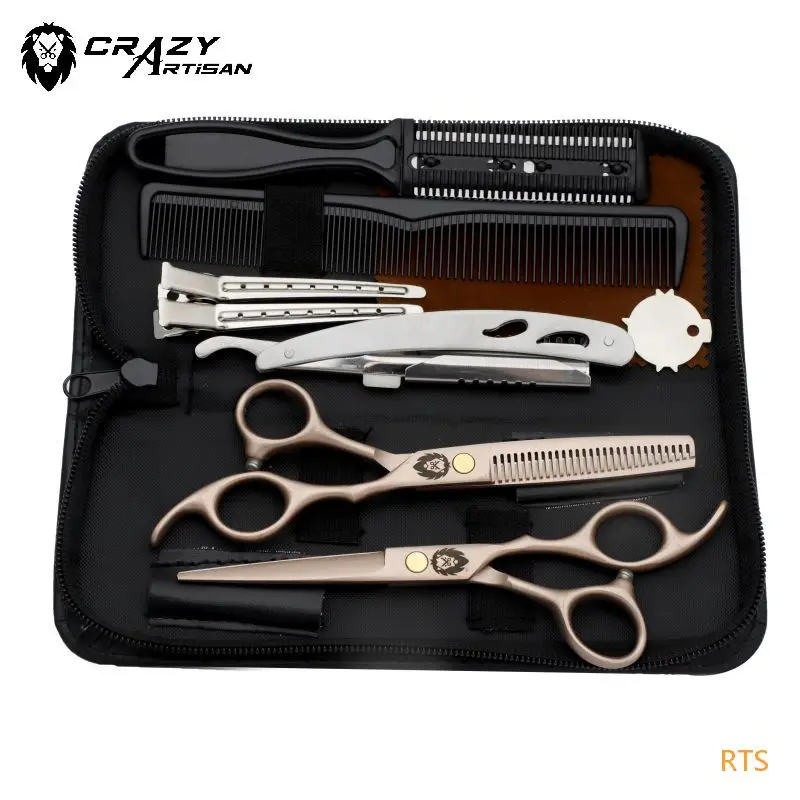 

Crazy Artisan 6' 6.5' 7' 440C stainless steel salon barber scissors