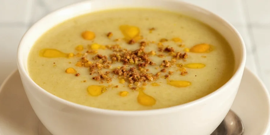 Classic potato soup bowl