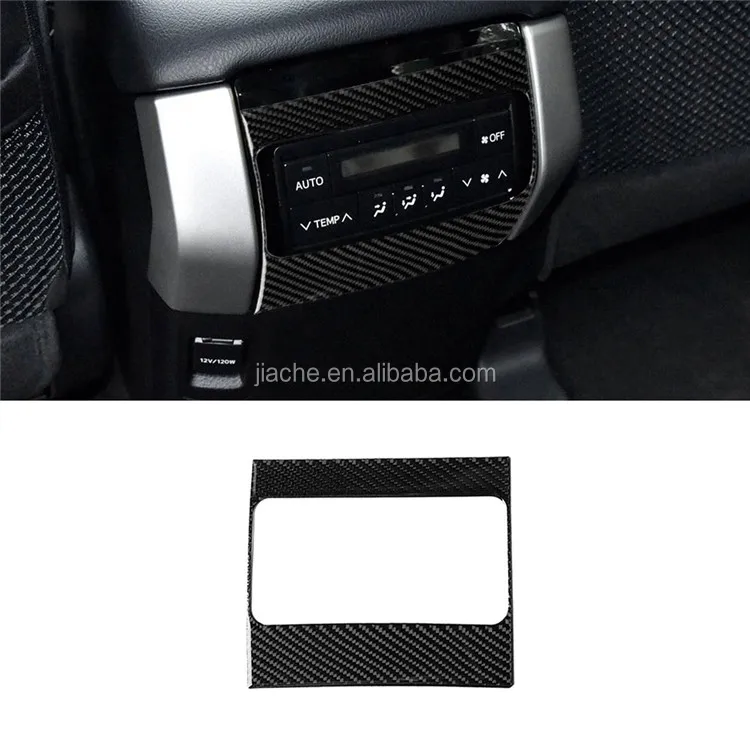 

Carbon Fiber Interior Trim Back Rear Air Condition Outlet Vent frame Sticker For Toyota Land Cruiser Prado 2010-2018