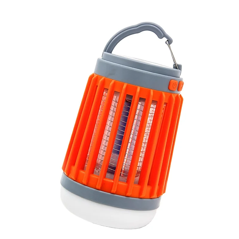 

Portable Waterproof Pest Solar Power Anti Mosquito Insert Killer Trap Lamp Electric Led Camping Lantern Light Bug Zapper, Blue,orange,black