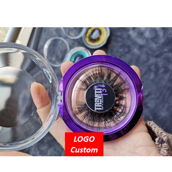 

Sample Free Custom boxes natural 3D wholesale false eyelashes too