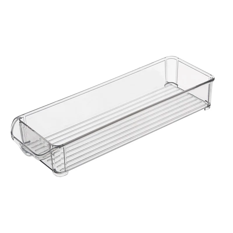 

Freezer Bins Refrigerator Stackable Food Storage Containers Drawer Organizers for Refrigerator Freezer and Pantry, Transparent