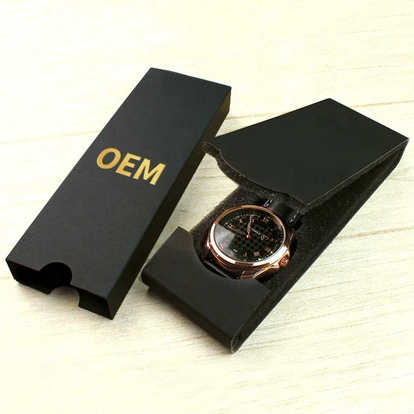 

MY-01OEM manufacture hot selling luxury fold black watch box displaying box custom logo watch packing paper boxes wholesale
