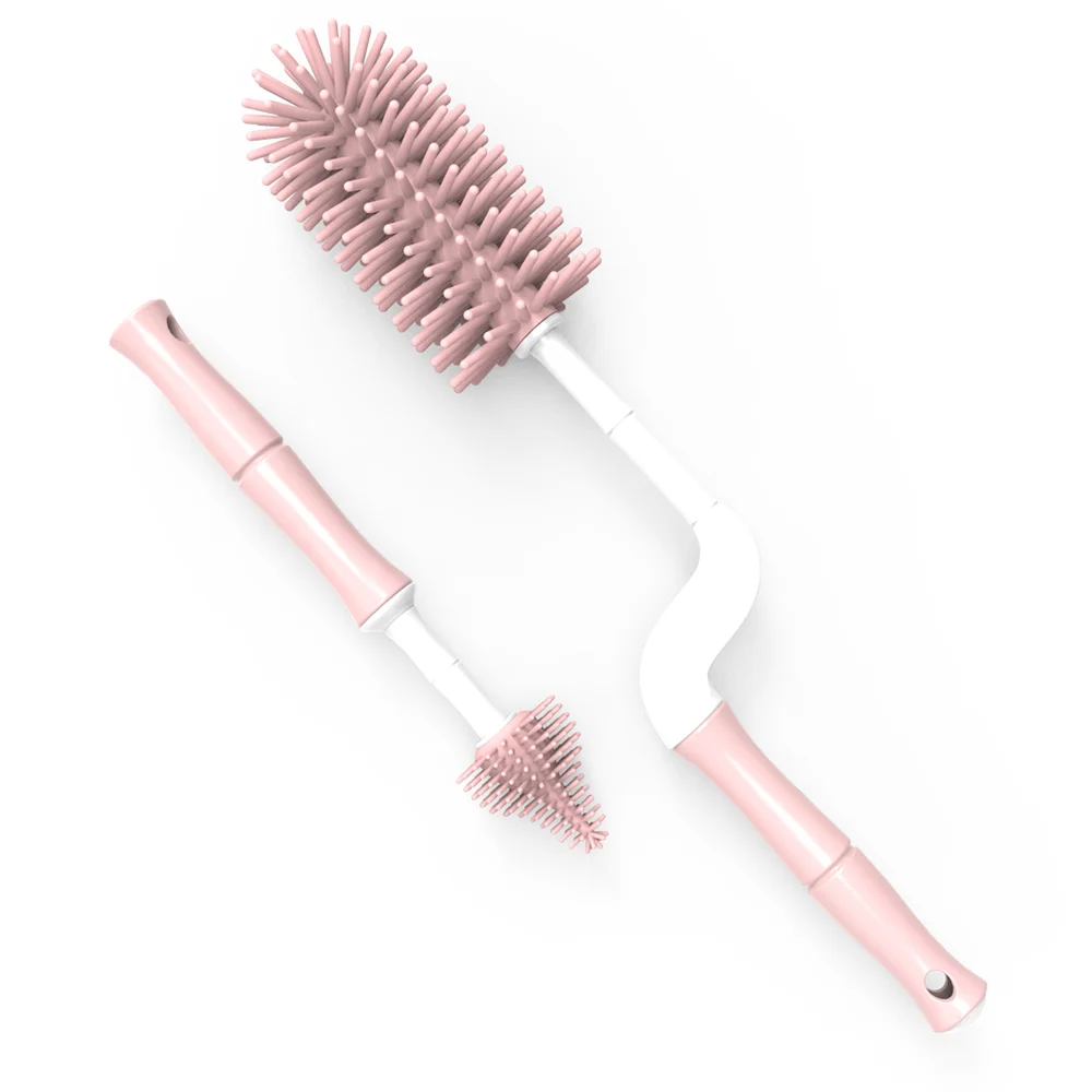 

Factory wholesale Household Easy Cleaning BPA Free Silicone Baby Bottle Brush Set