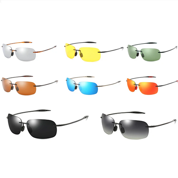 

New European and American sports riding outdoor mens rimless Sunglasses, Customized color