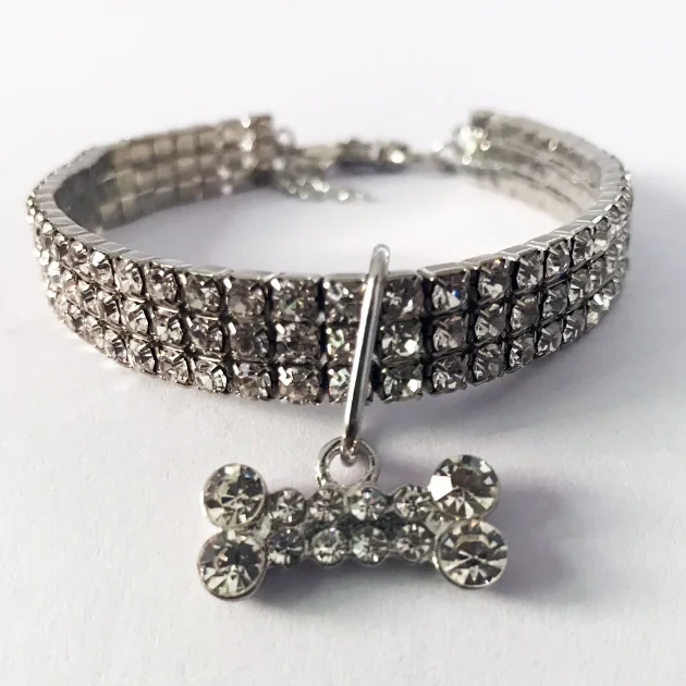 

pet shop wholesale accessories luxury pet jewelry collar rhinestone dog necklace