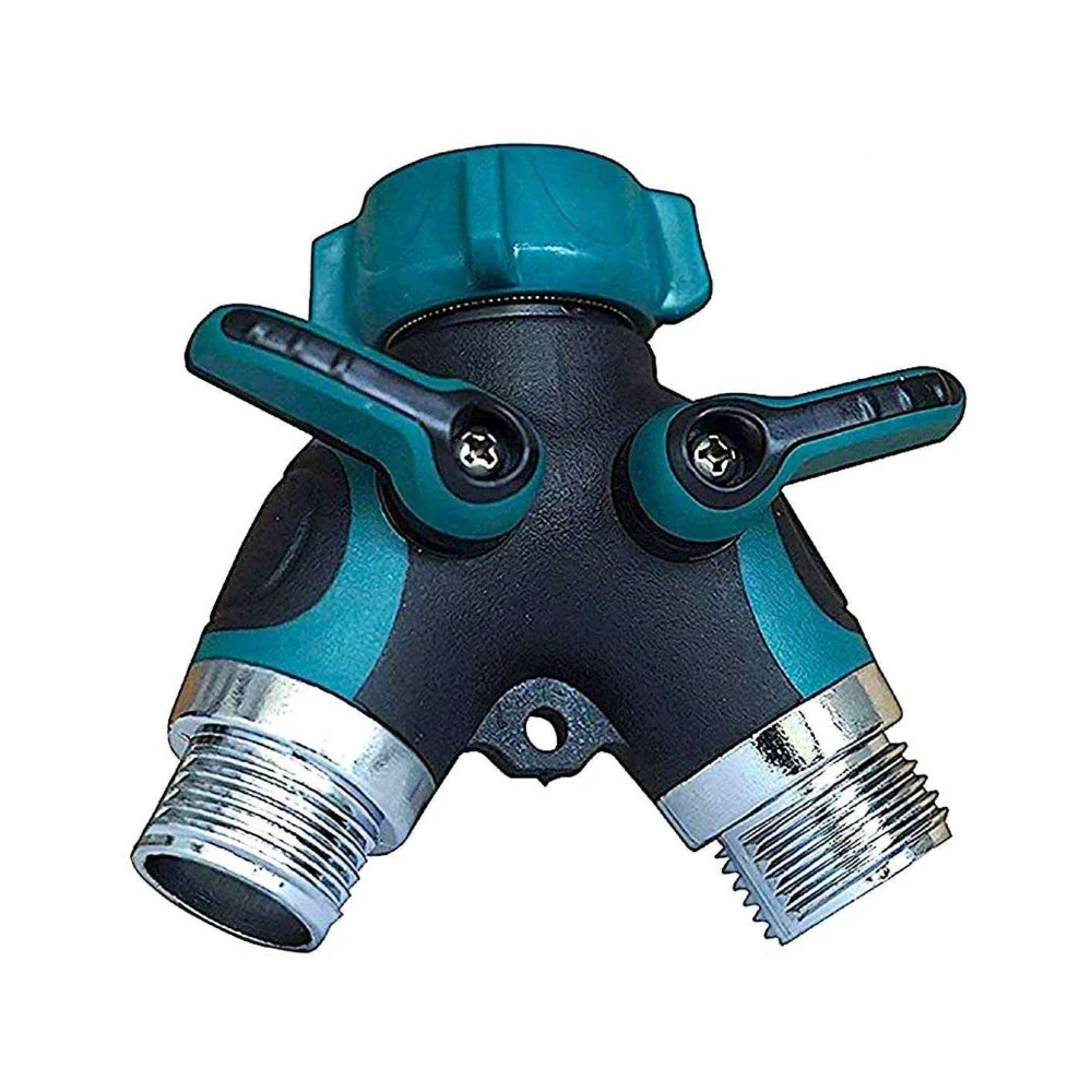 

Garden Hose Splitter Brass 2 Way Hose Splitter With Valve Y shaped 2 way hose splitter, Customized