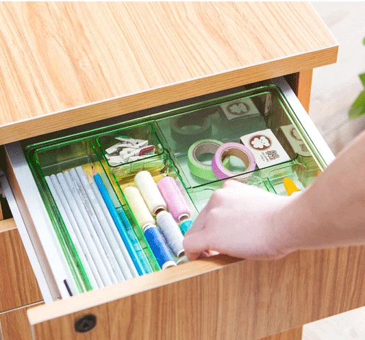 

A5204 Desk Drawer Organizer Trays Large Capacity Storage Drawer Dividers