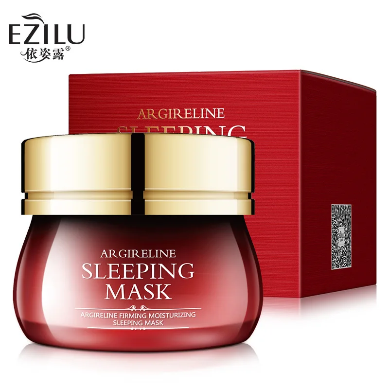 

120ml Hexapeptide Tightening Moisturizing Sleeping Mask Skincare Deep Absorb Hydrating Firming Hyaluronic Acid Facial Mask Cream, Red