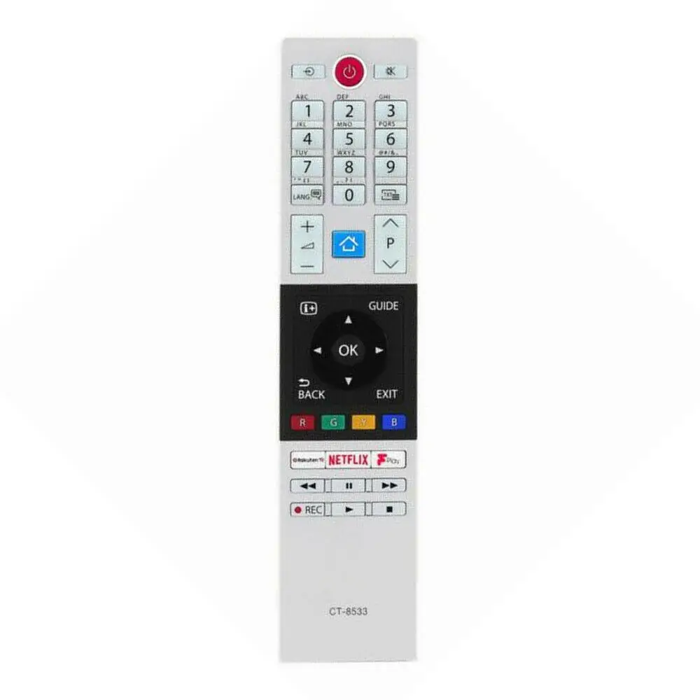 

2020 New ABS Replacement 433MHz Smart Remote Control CT-8533 For Netflix Fplay 2018 2019 TV Remote Control 2863DB 3862DB, Black