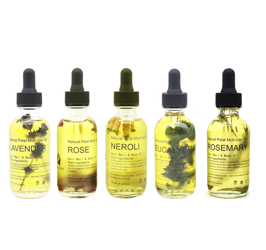 

OEM/ODM Aceites Christmas gifts 60 ml dry flower body oil lavender rosemary oil moisturizing massage oils for skin