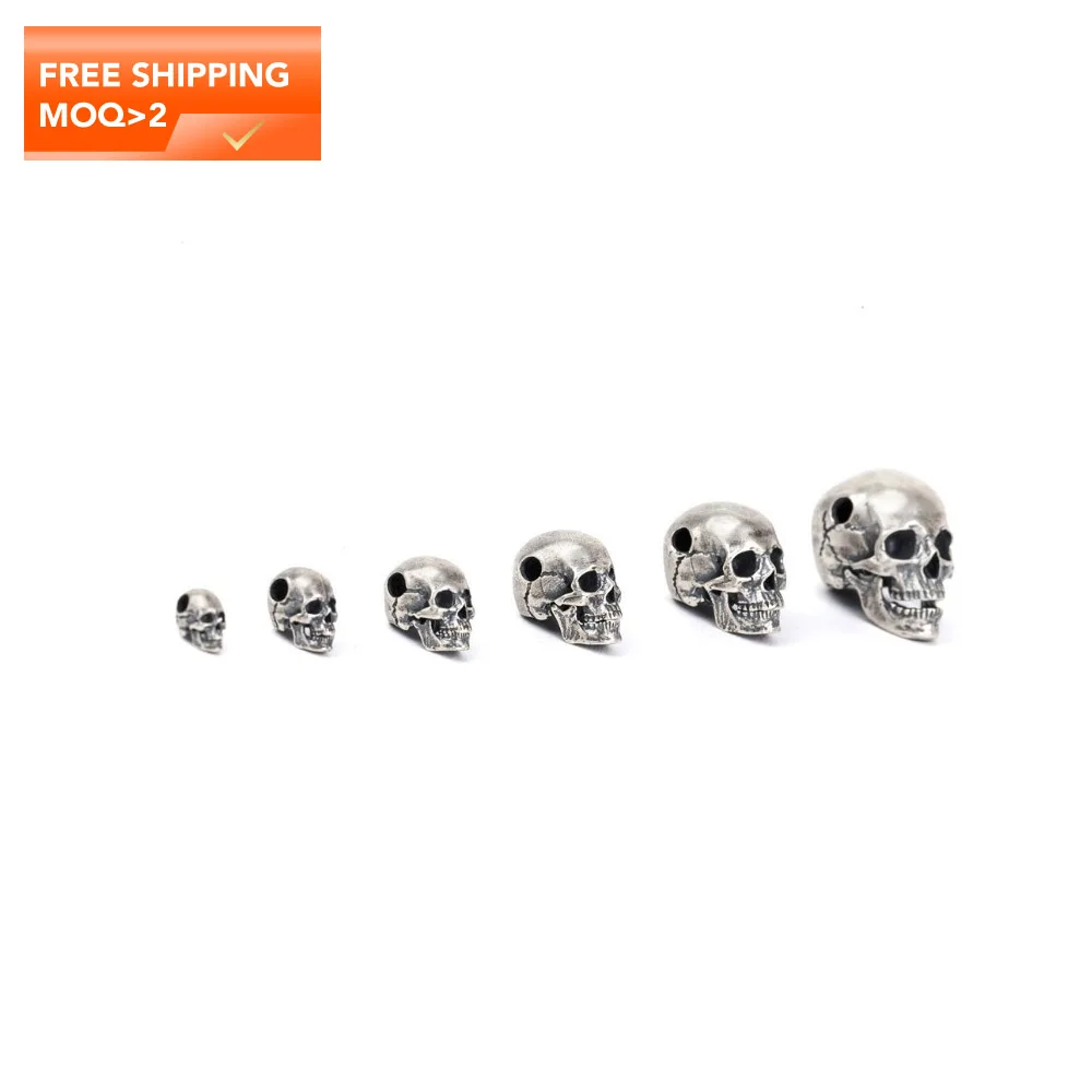 

S925 Sterling Silver Gothic Punk Rock Style Men Women Pendant Vintage Skull Pendant Fashion Jewelry