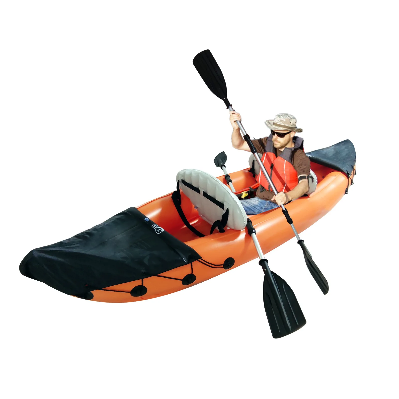 

2021 wholesale inflatable kayak 2 person with Paddles and Pump, Blue