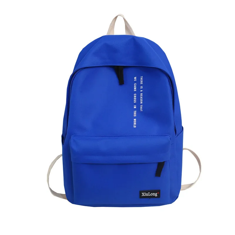 

2021 New Casual Oxford Cloth School Season Middle School Student Schoolbag Blue Medium Fashion Wholesale Stylish Backpack