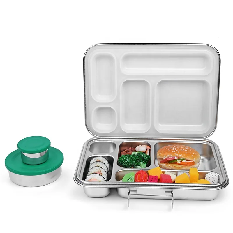 

Aohea hot BPA Free Colorful 304 Stainless Steel lunchbox leakproof children bento lunch box for kids