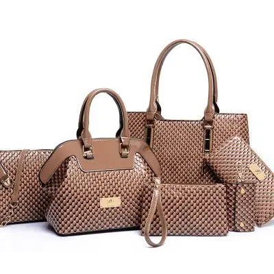 

Premium unique leather 6 in 1 handbag set for ladies