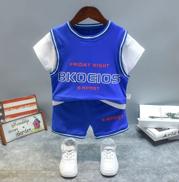 

UP-3121r Casual Sport Clothes 2021 Baby Summer Boys Clothing Sets