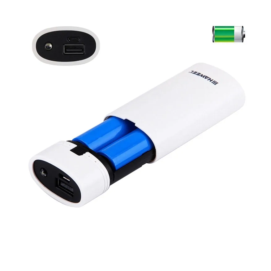 

HAWEEL DIY 2x 18650 Battery 5600mAh Power Bank Shell Box with USB Output and Indicator