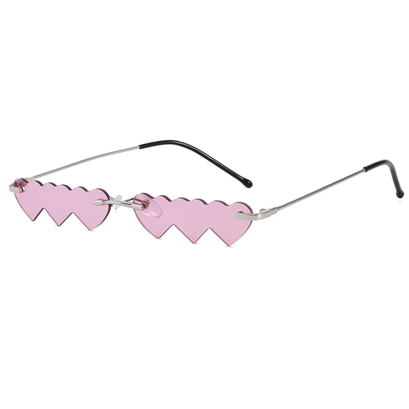 

Superhot Eyewear 46300 Fashion Cute Women Rimless Heart Sunglasses