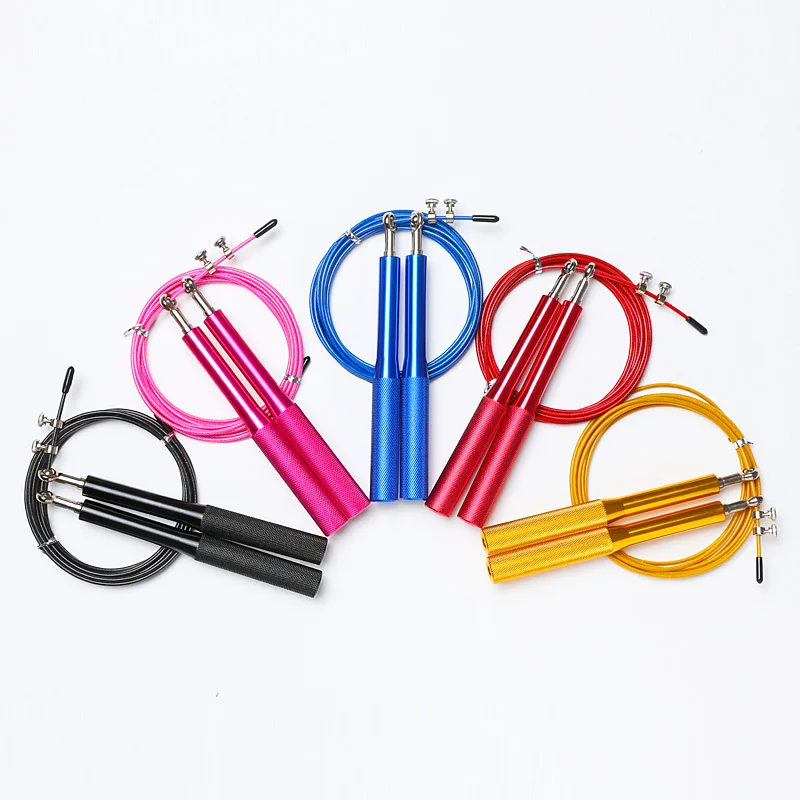 

Beaded Speed Skipping Fitness Aluminium Handle Jumping Rope With Logo, Multi-colors