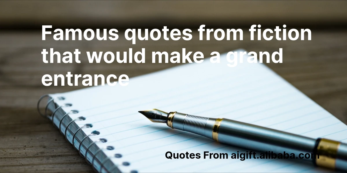 famous quotes from fiction that would make a grand entrance