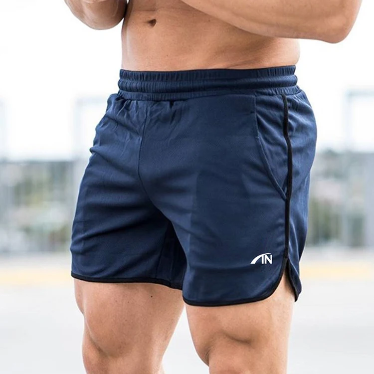 

Men Fitness Bodybuilding Gyms Workout Breathable Quick Dry Sportswear Mesh Shorts, Customized color