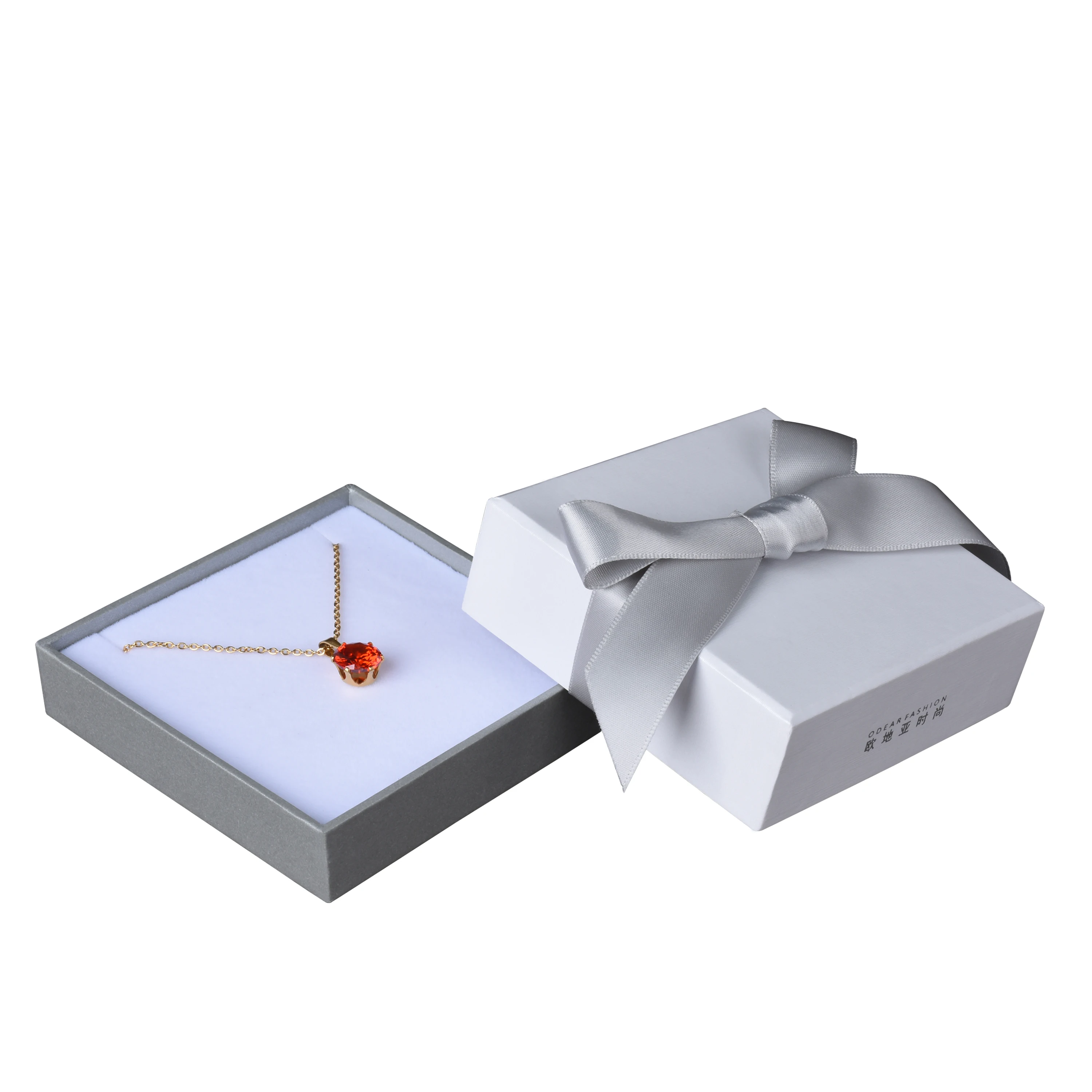 Simple Design White Paper Small Jewelry Box Ring Box With Ribbon - Buy ...