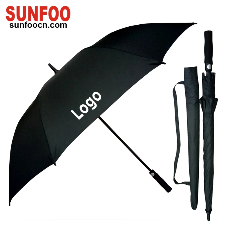 

Golf Umbrella With Logo Print - Extra Large Automatic Fiberglass Frame Waterproof Big Umbrella Wholesale