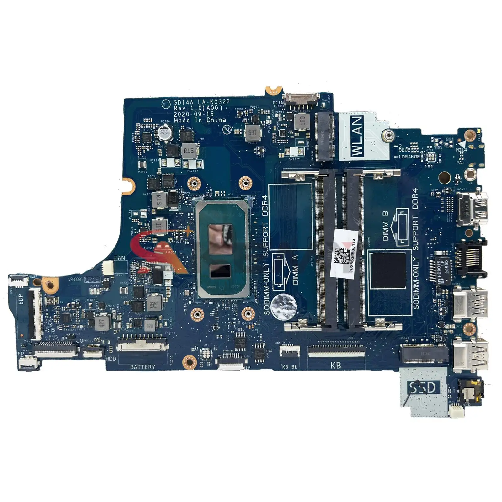 

LA-K032P with i3-1115G4/i5-1135G7 CPU Laptop Motherboard For Dell VOSTRO 3500 Notebook Mainboard 100% Tested OK