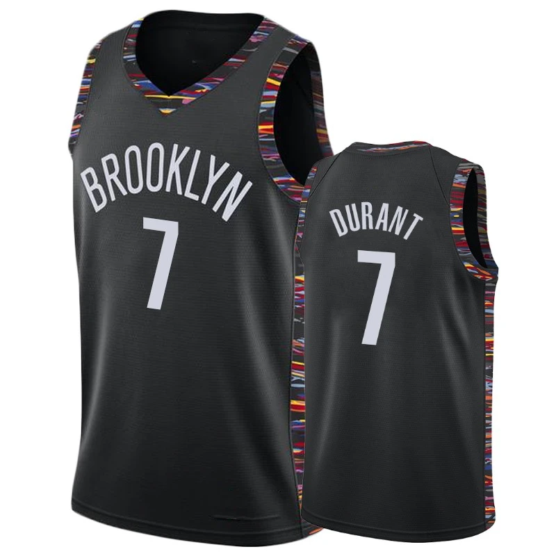 

Customize Brookly n City Edition #7 Kevin Durant #11 Irving #13 James Harden Black Stitched Basketball Jersey Custom Net uniform