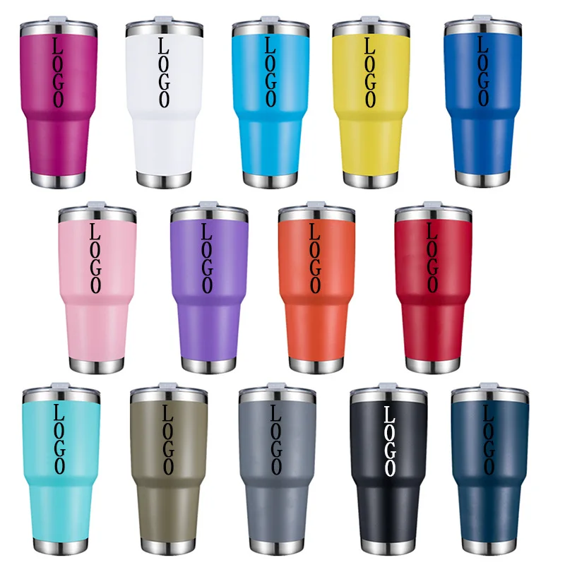 

Flypeak 30oz Double walled stainless steel tumbler cups double walled insulated vacuum stainless steel tumbler travel mug, Customized color