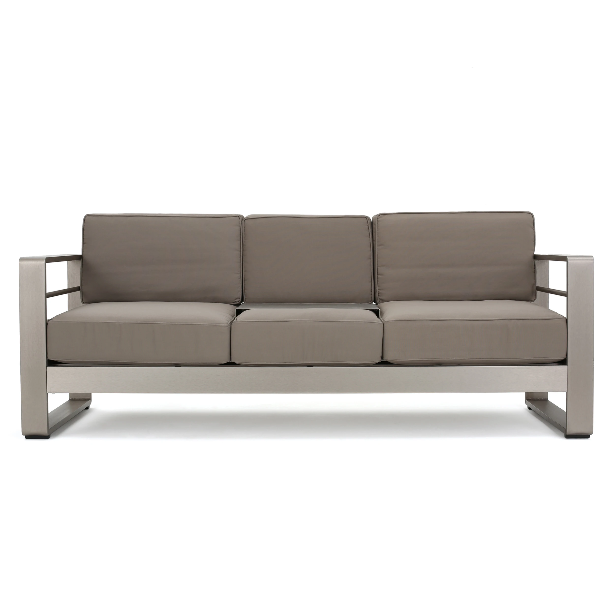 

LeisureTouch Patio Aluminum Frame Modern Outdoor Garden Furniture Sofa Set