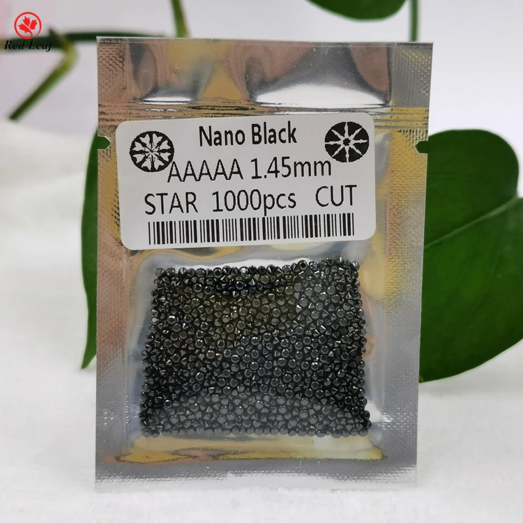 

Wuzhou Factory Nanosital Gemstone Round Synthetic Stones Loose Black Nano Gems