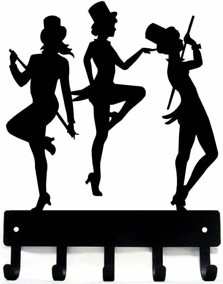 

Yinfa Tap Dancer- Key Hooks Holder- 6 Inch Wide Metal Wall Art TY2179