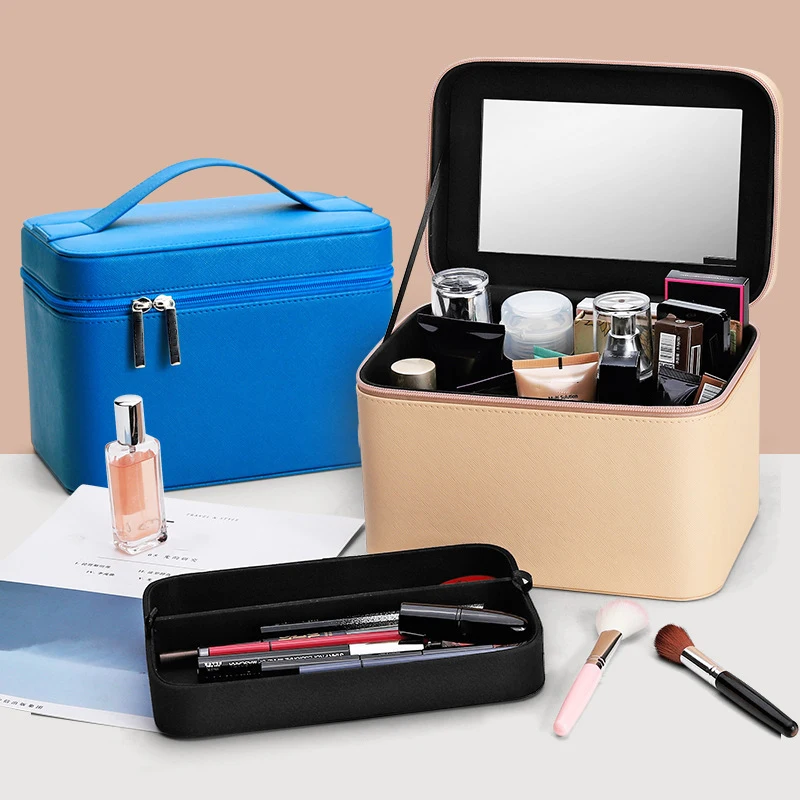 

Factory New Design Pu Leather Travel Case Beauty Makeup Cosmetic Cases Luxury Bag