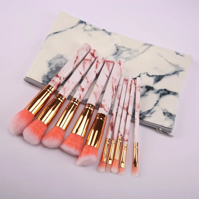 

LOW MOQ makeup brush Best selling Marbling fashion holder