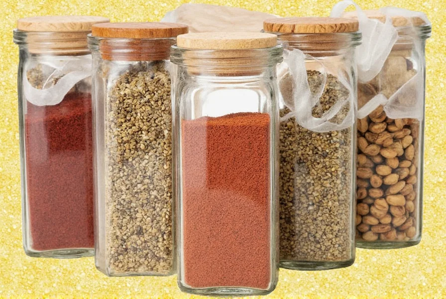 Spice Jars Under Light